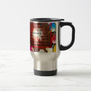 Happy Birthday to Us Art Print Travel Mug