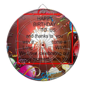Happy Birthday To us Dartboard