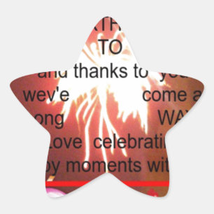 Happy Birthday To us Star Sticker