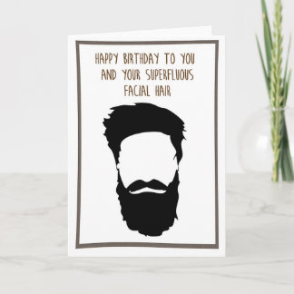 'Happy birthday to you and your beard!' Card