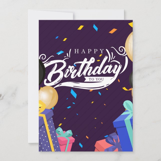 Happy birthday to you announcement (Front)