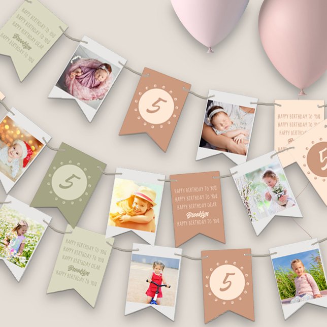 Happy Birthday to You Any Age 8 Photo Bunting (Creator Uploaded)