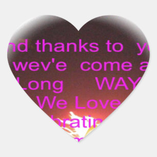 Happy Birthday to You Art Print Heart Sticker