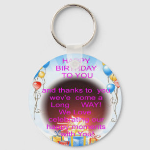 Happy Birthday to You Art Print Key Ring