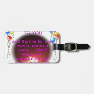 Happy Birthday to You Art Print Luggage Tag
