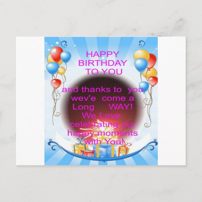 Happy Birthday to You Art Print Postcard (Front)