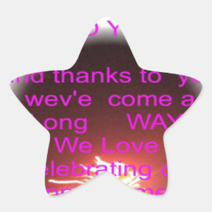 Happy Birthday to You Art Print Star Sticker