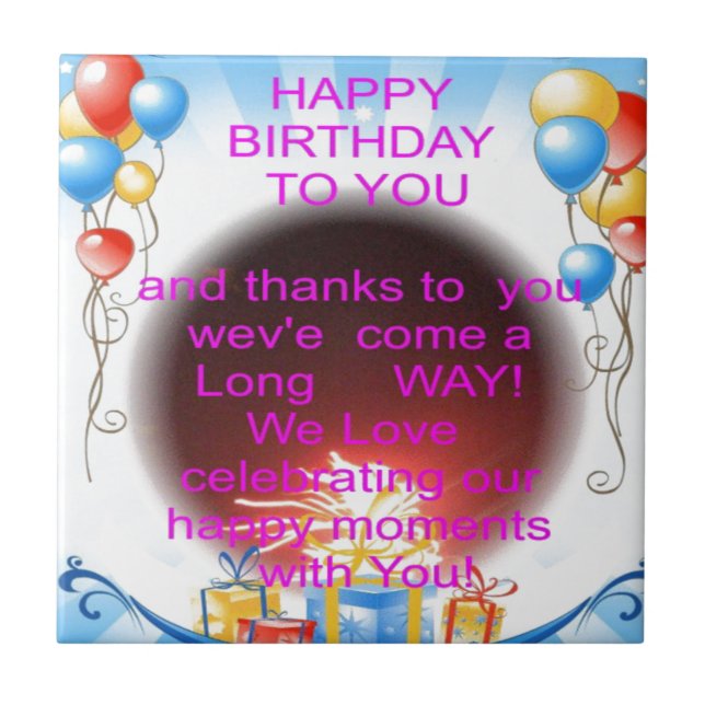 Happy Birthday to You Art Print Tile (Front)