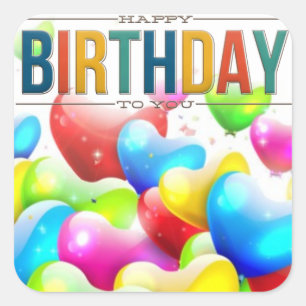 Happy Birthday To You Balloon Stickers