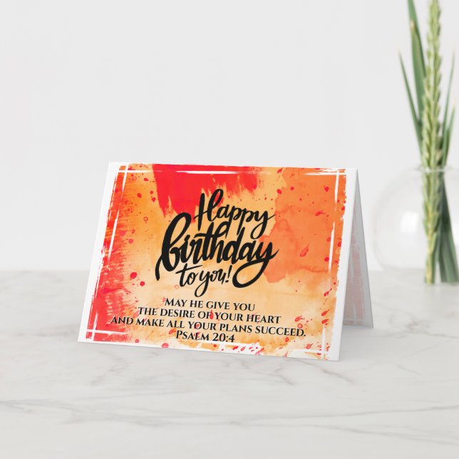 Happy Birthday to You Bible Verse  Card (Front)