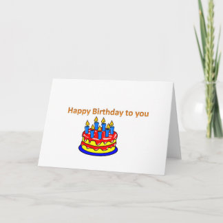 Happy birthday to you card