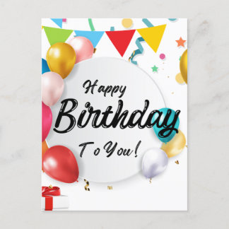 Happy Birthday To You "Celebrate in Style: Holiday Postcard
