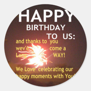 Happy Birthday TO YOU Classic Round Sticker