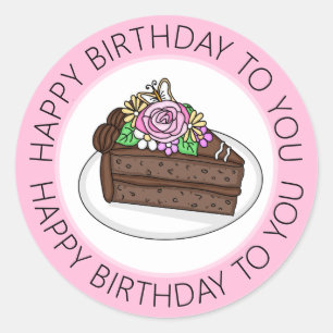 Happy Birthday To You Classic Round Sticker