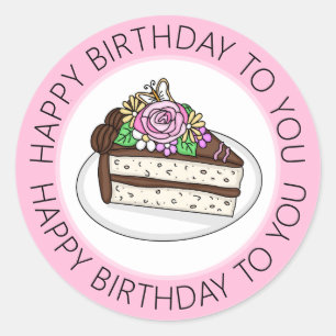 Happy Birthday To You Classic Round Sticker