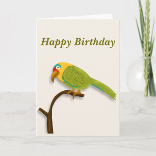 Happy Birthday to you, Colorful Pet Parrot Card