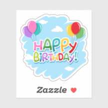 Happy birthday to you colour sticker 