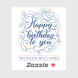 Happy Birthday to you elegant typography