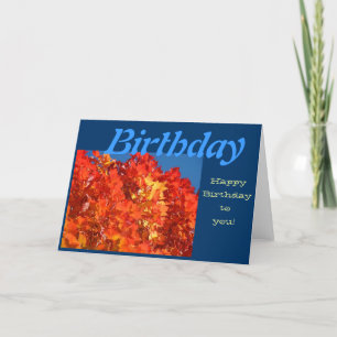 Happy Birthday to You! Greeting Cards Autumn Leave