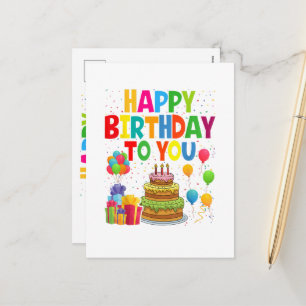 Happy Birthday to You Holiday Postcard