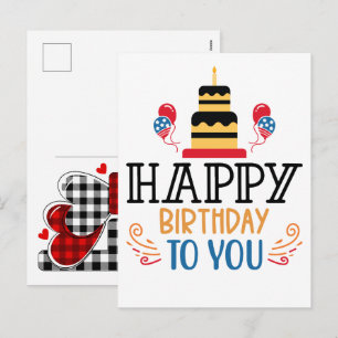 Happy Birthday To You Holiday Postcard