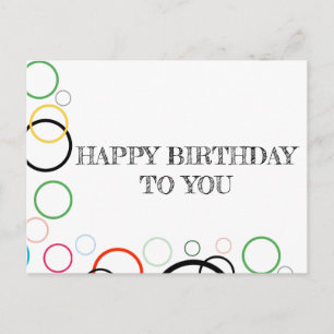 happy birthday to you holiday postcard