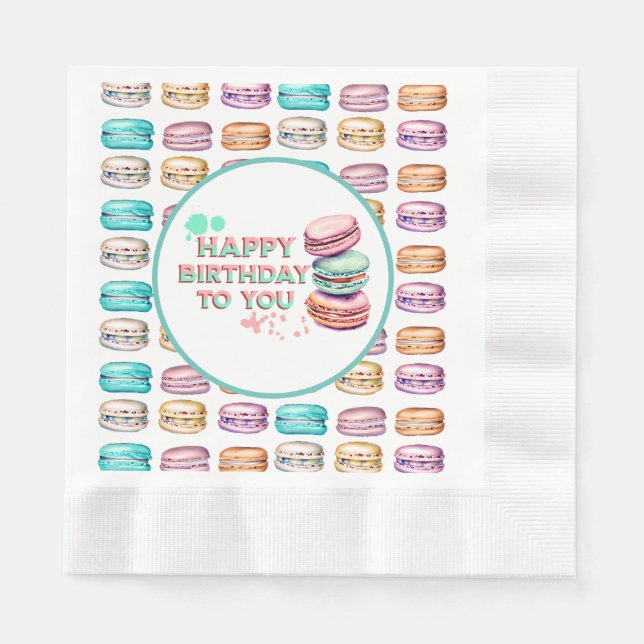 Happy Birthday To You | Macaron Napkin (Front)