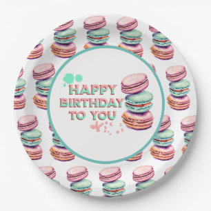 Happy Birthday To You   Macaron Paper Plate