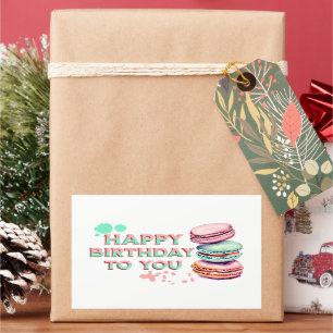 Happy Birthday To You Macaron Rectangular Sticker