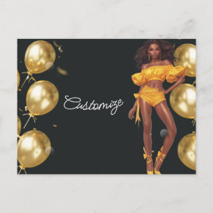 Happy Birthday To You Melanin Sista Black Queen Postcard