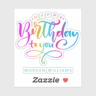 Happy Birthday to you modern typography design