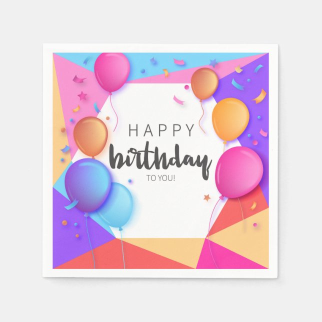 Happy Birthday To You Napkin (Front)