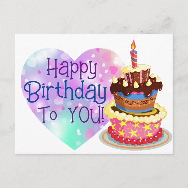 Happy Birthday To You Postcard (Front)