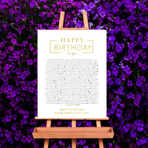 Happy Birthday to You Poster Reasons We Love You