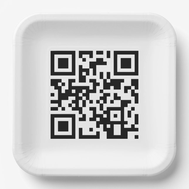 Happy Birthday To You QR Code Paper Plate (Front)