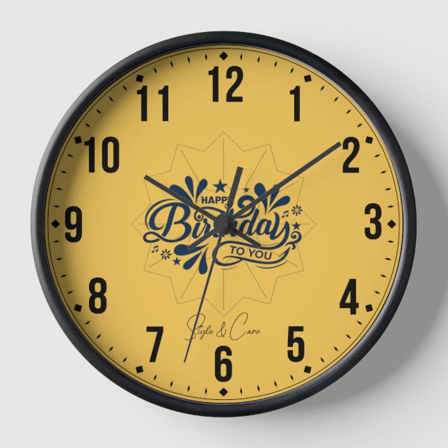 Happy Birthday To You- Royal Stylish Wall Clock (Front)