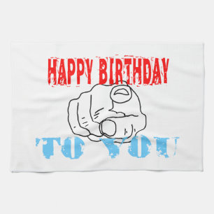 Happy Birthday To You Tea Towel