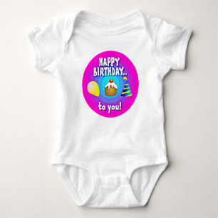 Happy Birthday To You - Typography Baby Bodysuit