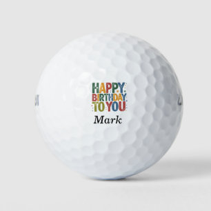 Happy Birthday to You with golfer name Golf Balls