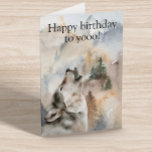 Happy Birthday to you Wolf Howling Watercolor  Card<br><div class="desc">This design was created though digital art. It may be personalised in the area provide or customising by choosing the click to customise further option and changing the name, initials or words. You may also change the text colour and style or delete the text for an image only design. Contact...</div>