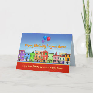 Happy Birthday to your Home from Realtor Card