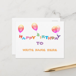 Happy birthday to your loved one postcard