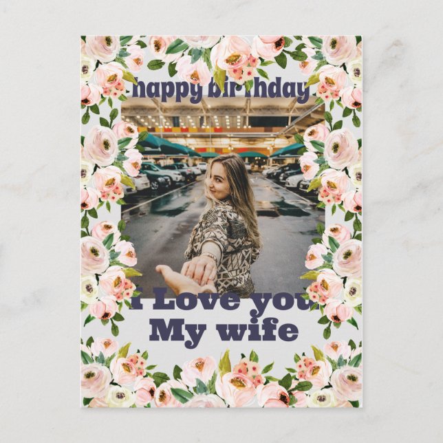 Happy birthday to your son, to your husband, holid postcard (Front)