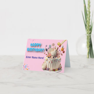 Happy Birthday Toast Holiday Card