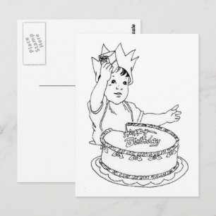 Happy Birthday Toddler Postcard