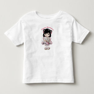 Happy Birthday Toddler T-Shirts for Baby Girls.