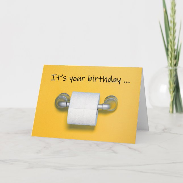 Happy Birthday Toilet Paper Coronavirus Humour Card (Front)
