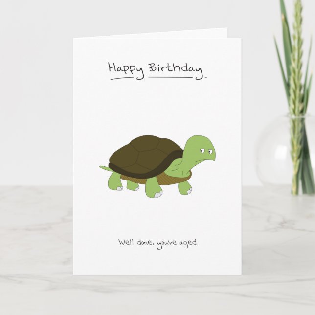 Happy Birthday - Tortoise Card (Front)
