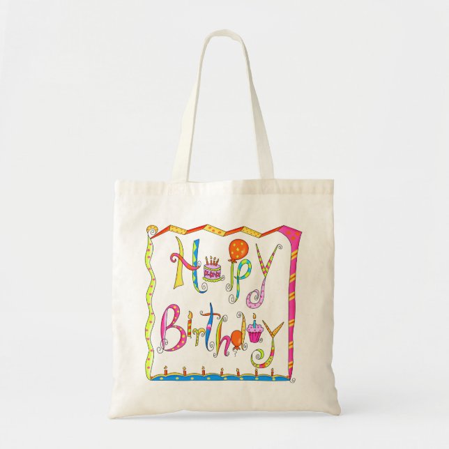 Happy Birthday Tote Bag (Front)
