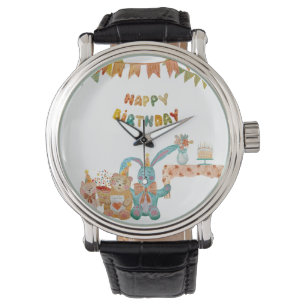 Happy Birthday toys flower cute colorful simple  Watch